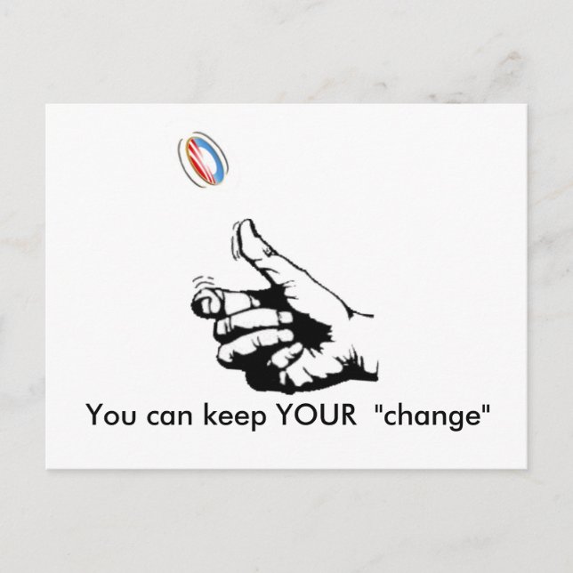Carte Postale Gardez votre changement, vous pouvez garder votre  (Devant)