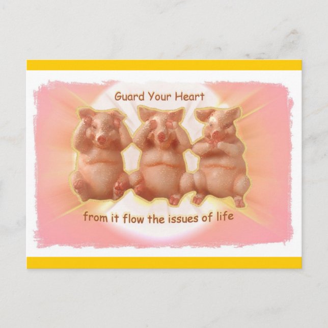 Carte Postale Gardez votre coeur (Devant)