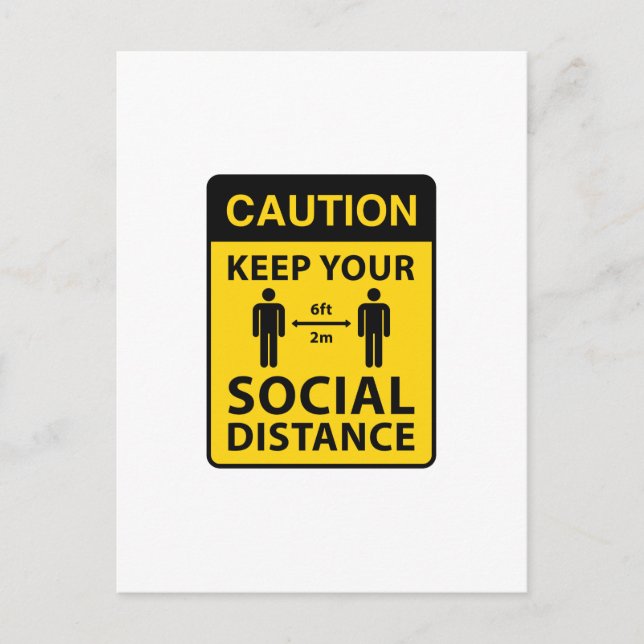 Carte Postale Gardez votre distance sociale (Devant)