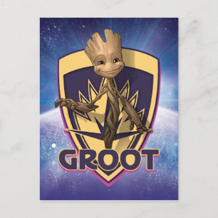 Carte Postale Gardiens de la Galaxie   Baby Groot Crest