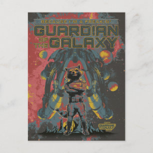 Carte Postale Gardiens de la Galaxie Citation de Rocket "Gardien