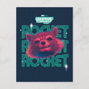 Carte Postale Gardiens de la Galaxie Graphique du visage de Rock
