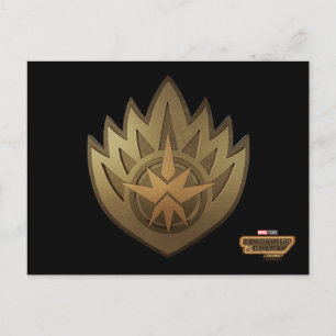 Carte Postale Gardiens de la Galaxie Insigne Doré