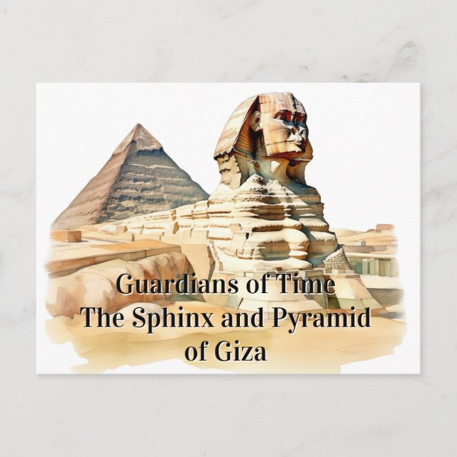 Carte Postale Gardiens du temps : Le Sphinx et la Pyramide de Gi (Devant)