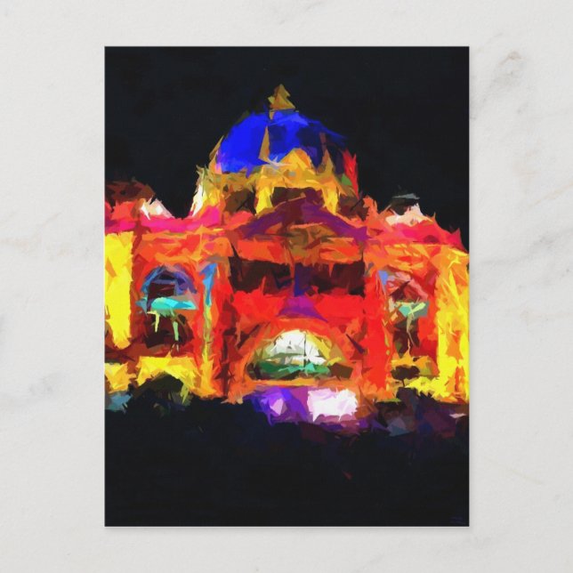 Carte Postale Gare Abstraite de Flinders (Devant)