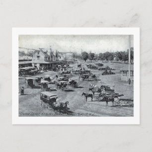 Carte Postale Gare, Asbury Park, New Jersey Vintage