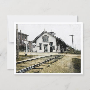 Carte Postale Gare de Frenchtown NJ PRR 1910