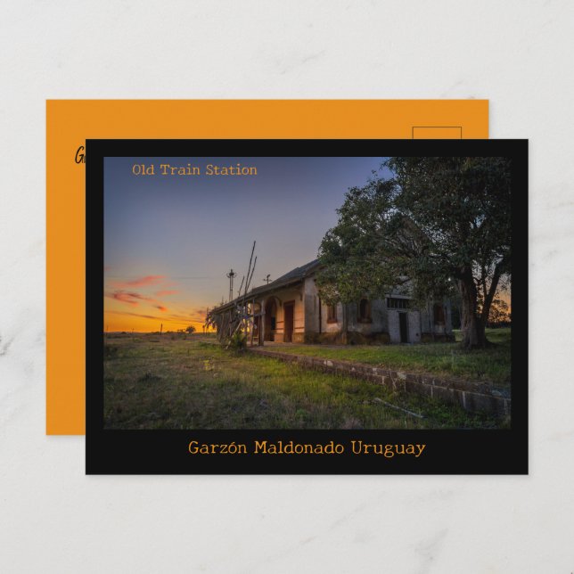 Carte Postale Gare de Garzón Maldonado Uruguay (Devant / Derrière)
