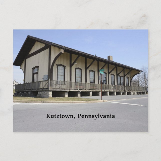 Carte Postale Gare de Kutztown (Devant)