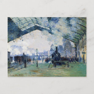 Carte Postale Gare de Saint-Lazare, train de Normandie - Monet