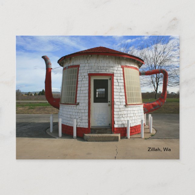 Carte Postale Gare de théière - Zillah, Washington (Devant)