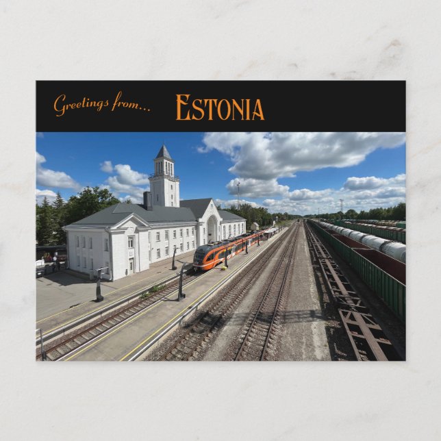 Carte Postale Gare de Valga Estonie (Devant)