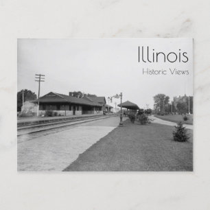 Carte Postale Gare d'Elmhurst, Illinois