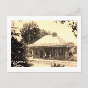 Carte Postale Gare Depot, Califon, New Jersey Vintage