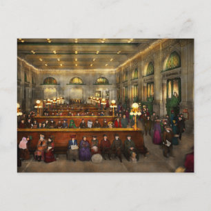 Carte Postale Gare - En attente à Grand Central 1904