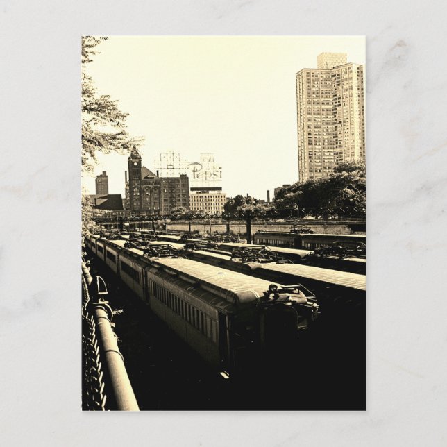 Carte Postale Gare ferroviaire centrale de Chicago ICRR 1969 (Devant)