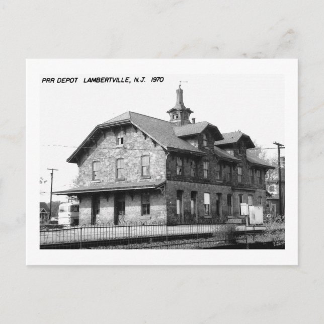 Carte Postale Gare, Lambertville, NJ Vintage (Devant)