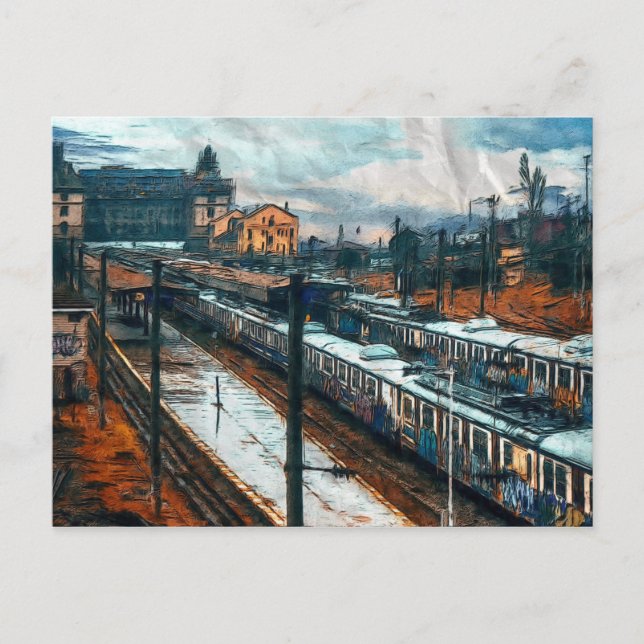 Carte Postale Gare vintage (Devant)