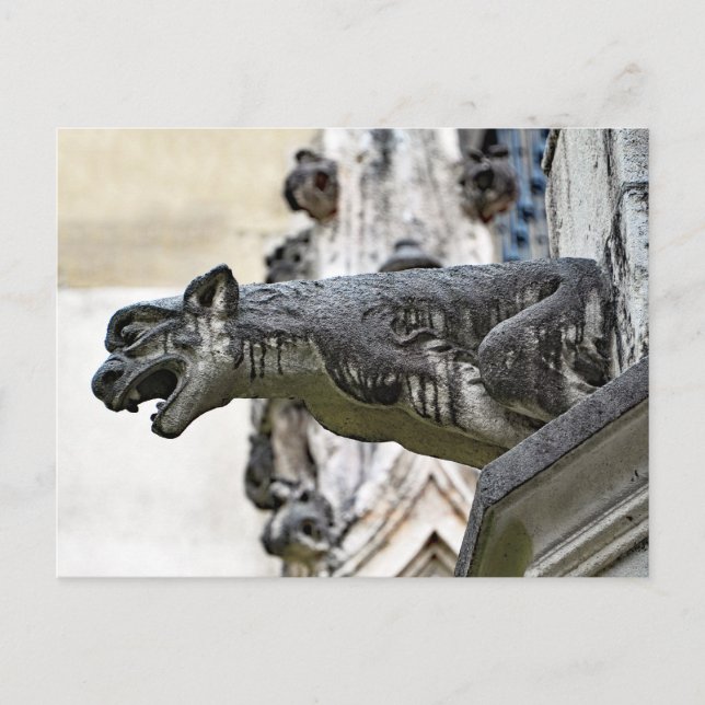 Carte Postale Gargoyle de la cathédrale de Santiago à Bilbao. Pa (Devant)