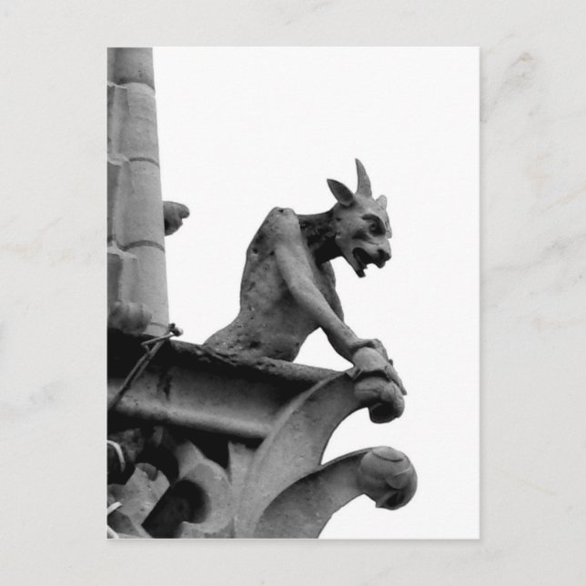 Carte Postale Gargoyle sur Paris (Devant)