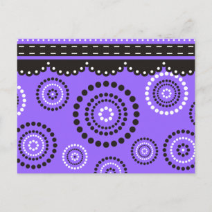 Carte Postale Garland ARTdeco noir blanc + votre couleur de dos