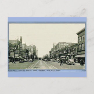 Carte Postale Gary de l'ère de la dépression, Indiana