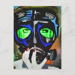 Carte postale 'Gas Mask Girl 2012'