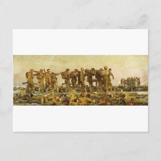 Carte Postale Gassed par John Singer Sargent Première Guerre mon (Devant)