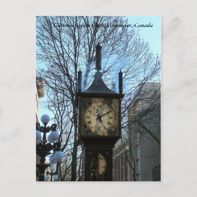 Carte Postale Gastown Steam Clock, Vancouver, Canada (Devant)