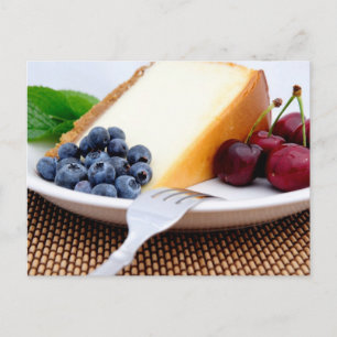 Carte Postale Gâteau Au Fromage Aux Fruits
