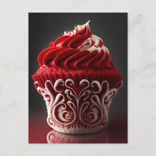 Carte Postale Gâteau Cupcake élégant