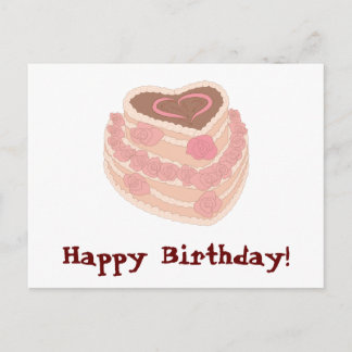 Carte Postale Gâteau d'anniversaire