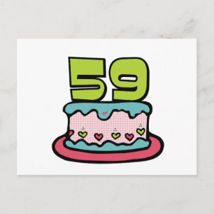Carte Postale Gâteau d'anniversaire 59 ans