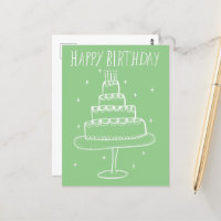 Gâteau d'anniversaire Croquis fantaisiste Doodle
