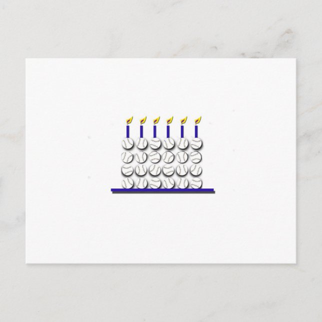 Carte Postale Gâteau d'anniversaire de baseball (Devant)
