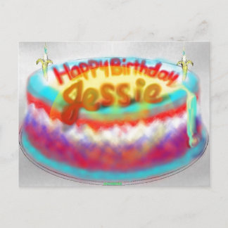 Carte Postale Gâteau d'anniversaire de Jessie en 2014