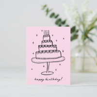 Gâteau d'anniversaire Dessin Fantaisiste Griffonna
