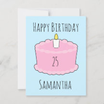 Gâteau d'anniversaire rose