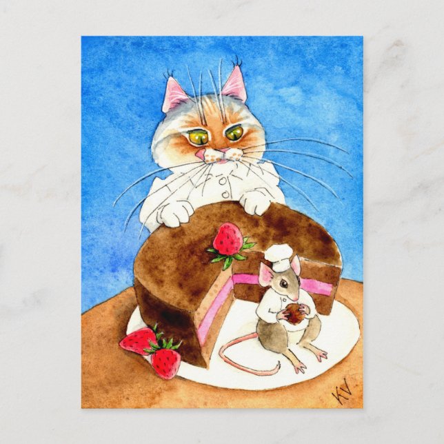 Carte Postale Gâteau de souris au chocolat (Devant)