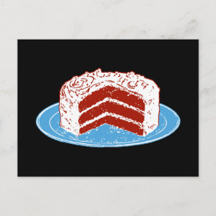 Carte Postale Gâteau de velours rouge