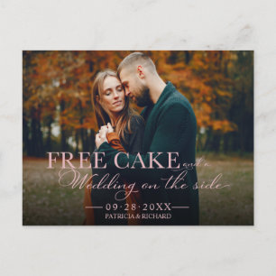 Carte Postale Gâteau gratuit drôle mariage économiser la date ph