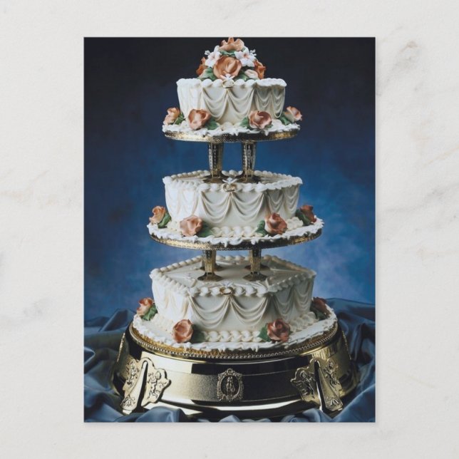 Carte Postale Gâteau Mariage de couche séparée (Devant)