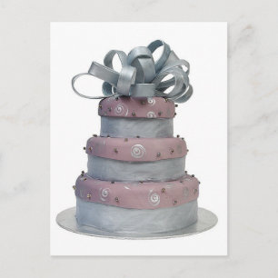Carte Postale Gâteau Mariage haché