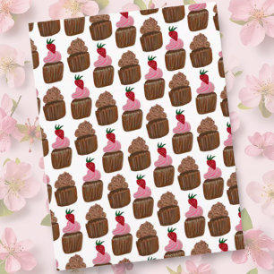 Carte Postale Gâteaux au Chocolat Motif Joyeux Anniversaire