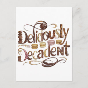 Carte Postale Gâteaux délicieusement décadents & Design au choco