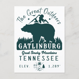 Carte Postale Gatlinburg Tennessee Minimaliste Camping Souvenirs