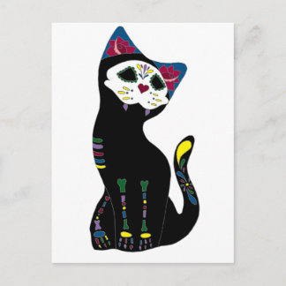 Carte Postale 'Gato Muerto' Dia De Los Muertos Chat
