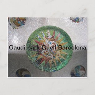 Carte Postale Gaudi Parc Guell Barcelone