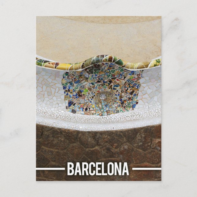 Carte Postale Gaudi Park Guell, Barcelone Espagne (Devant)