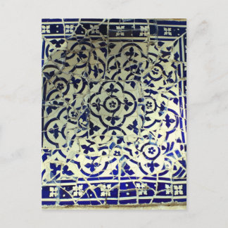 Carte Postale Gaudi's Park Guell Mosaic Tiles Barcelone